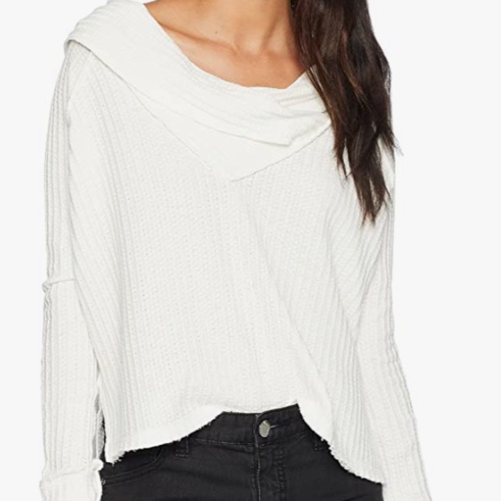White free people long sleeve